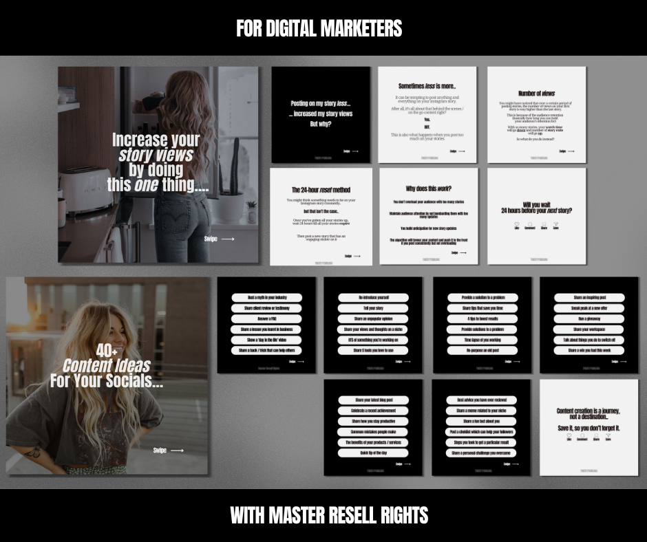 30 Days of Digital Marketing Carousels (PLR + MRR)