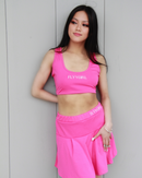 Cropped vest top with structured fit close-up