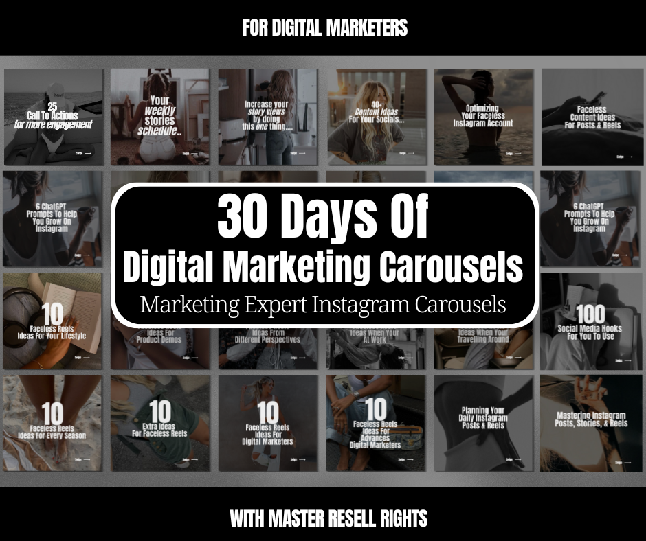 30 DAYS OF DIGITAL MARKETING CAROUSELS