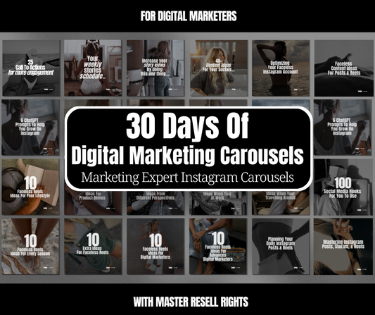 30 DAYS OF DIGITAL MARKETING CAROUSELS