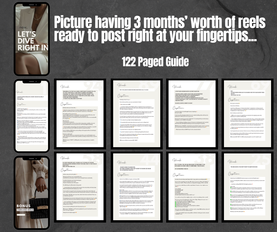 Captivate & Convert: Reels Edition — 100 Done-For-You Hooks & Captions Guide (122 Pages) with PLR & MRR