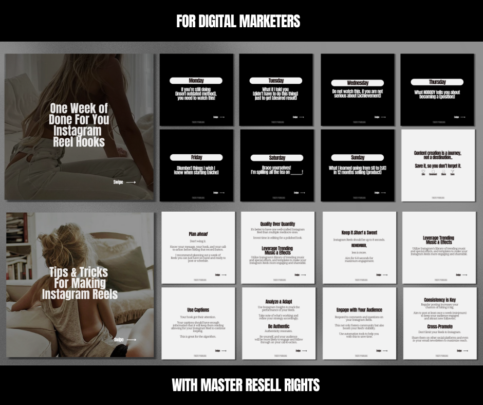 30 Days of Digital Marketing Carousels (PLR + MRR)
