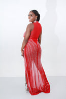 Elegant back view of the dress 