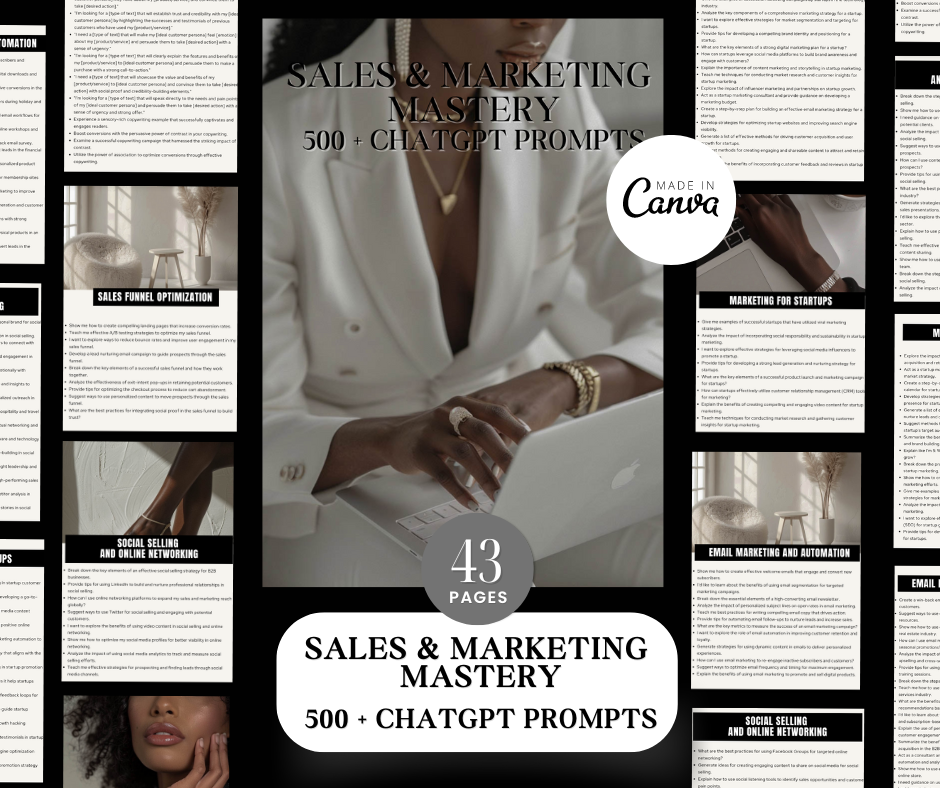 Ultimate Digital Marketing & Sales Toolkit — 500+ Expert ChatGPT Prompts with PLR & MRR